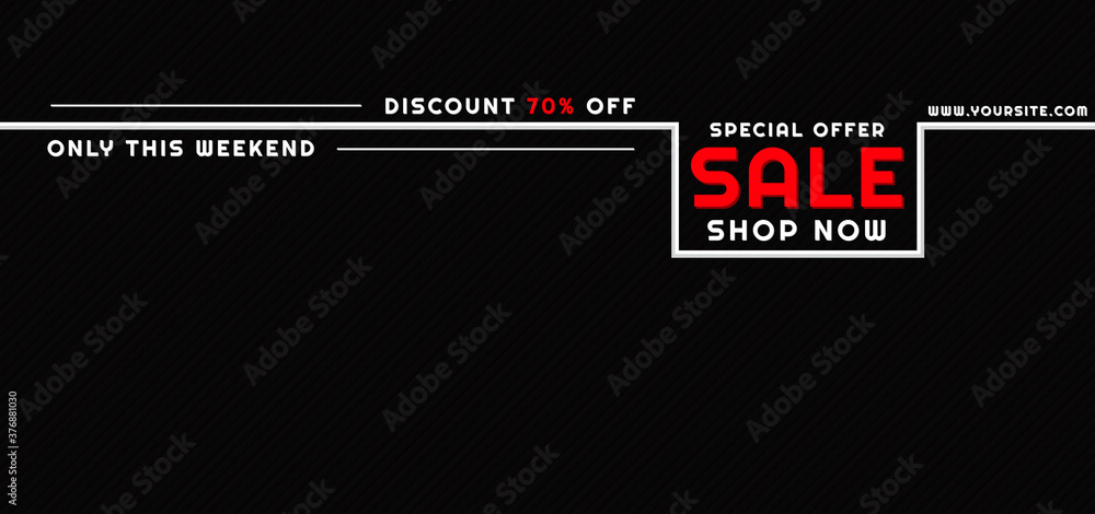 Sale banner black friday design white line and pattern background with space