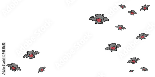 ฺBats cartoon characters on a white background, Background image.	