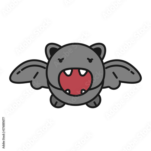 Set of Bat  Bats vector illustration.