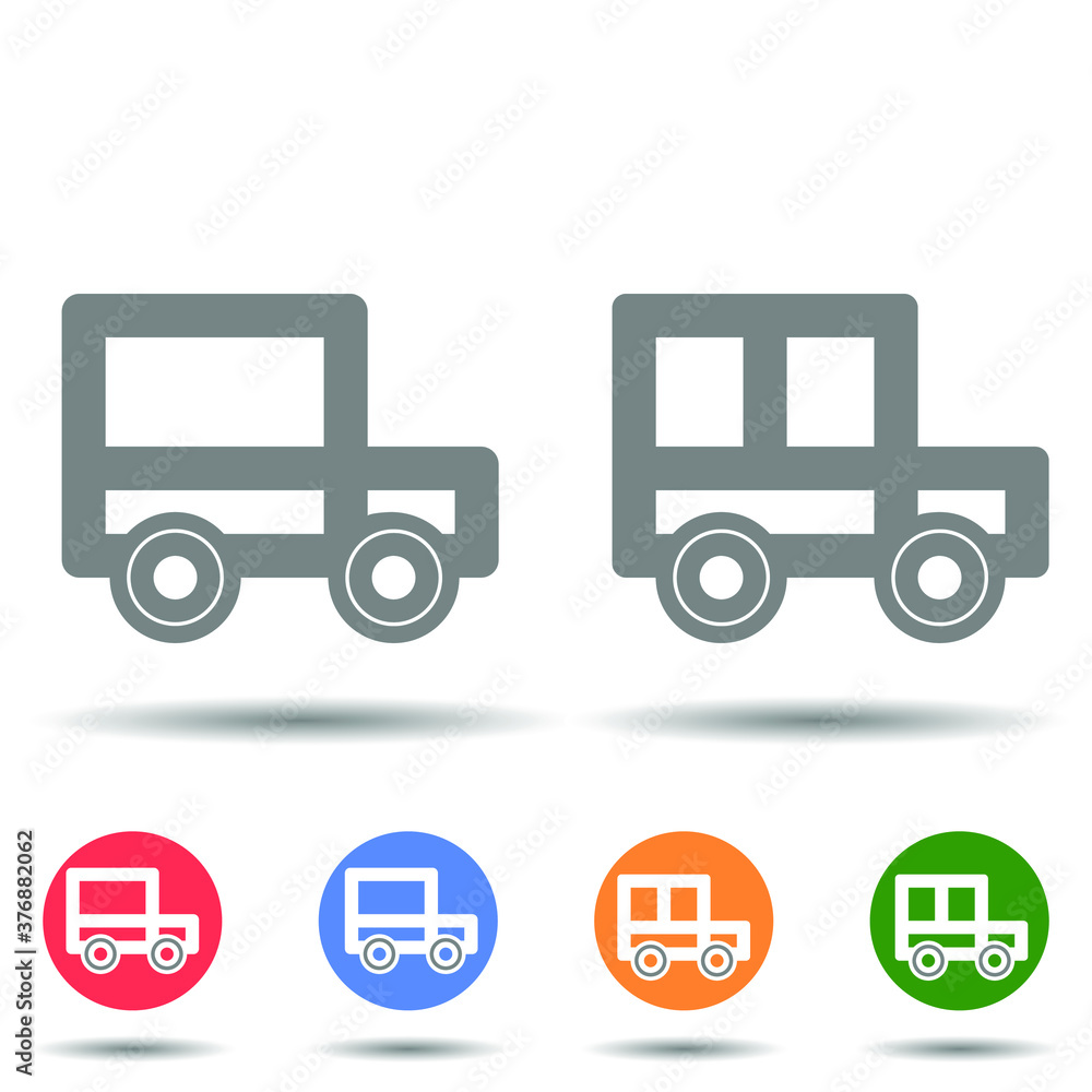Truck car icon vector logo isolated on background Truck car icon vector logo isolated on background