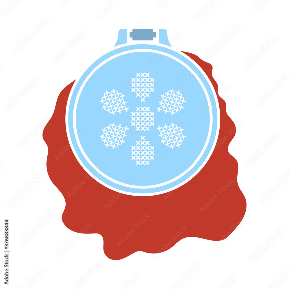 Fototapeta premium Sewing Hoop Icon