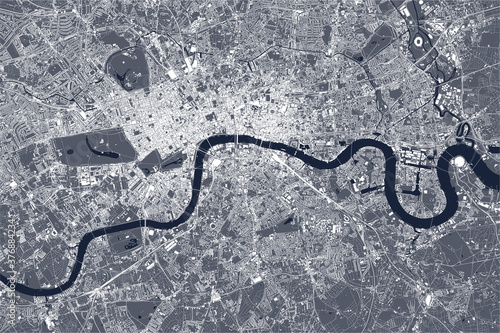 map of the city of London, Great Britain