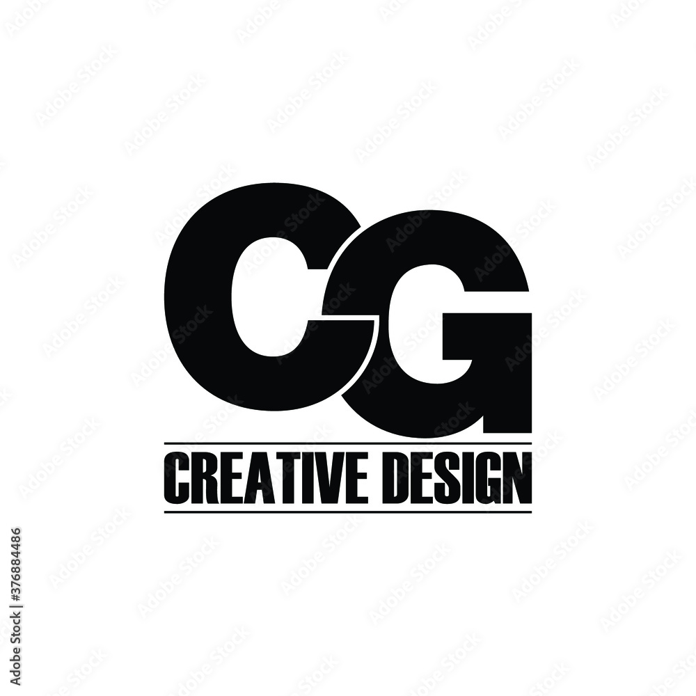 Letter CG simple logo design vector Letter CG simple logo design vector