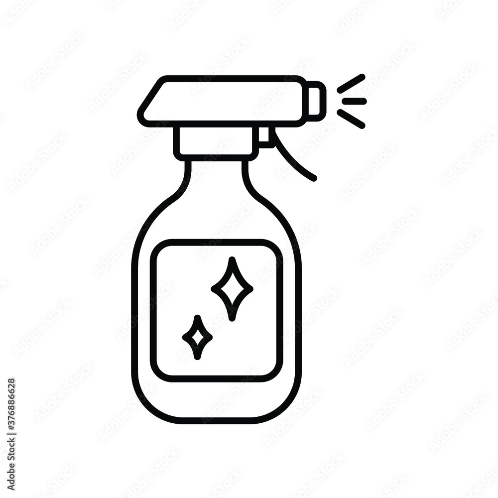 Spray bottle for cleaning surface icon, easy cleaning, thin line symbol on white background - editable vector illustration eps 10 Spray bottle for cleaning surface icon, easy cleaning, thin line symbol on white background - editable vector illustration eps 10