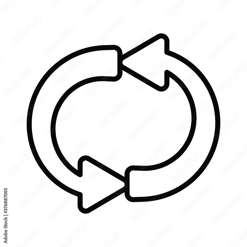 double reverse arrow, replace icon, exchange linear sign on white background - editable vector illustration eps10 double reverse arrow, replace icon, exchange linear sign on white background - editable vector illustration eps10