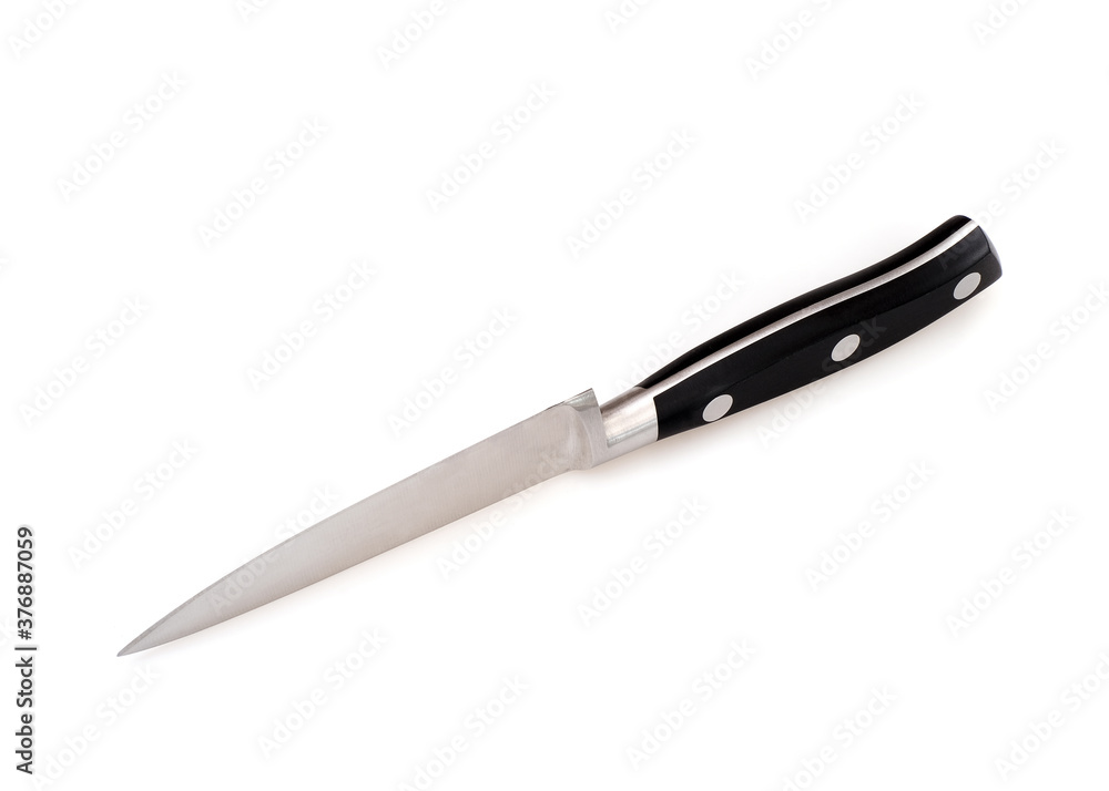 A sharp knife isolated on a white background A sharp knife isolated on a white background