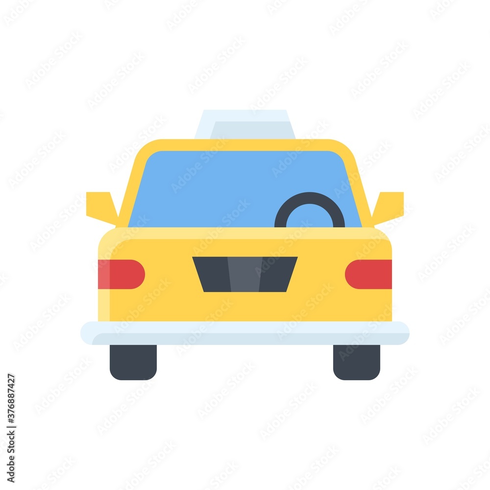 administrative related car or taxi for traveling vector in flat design,