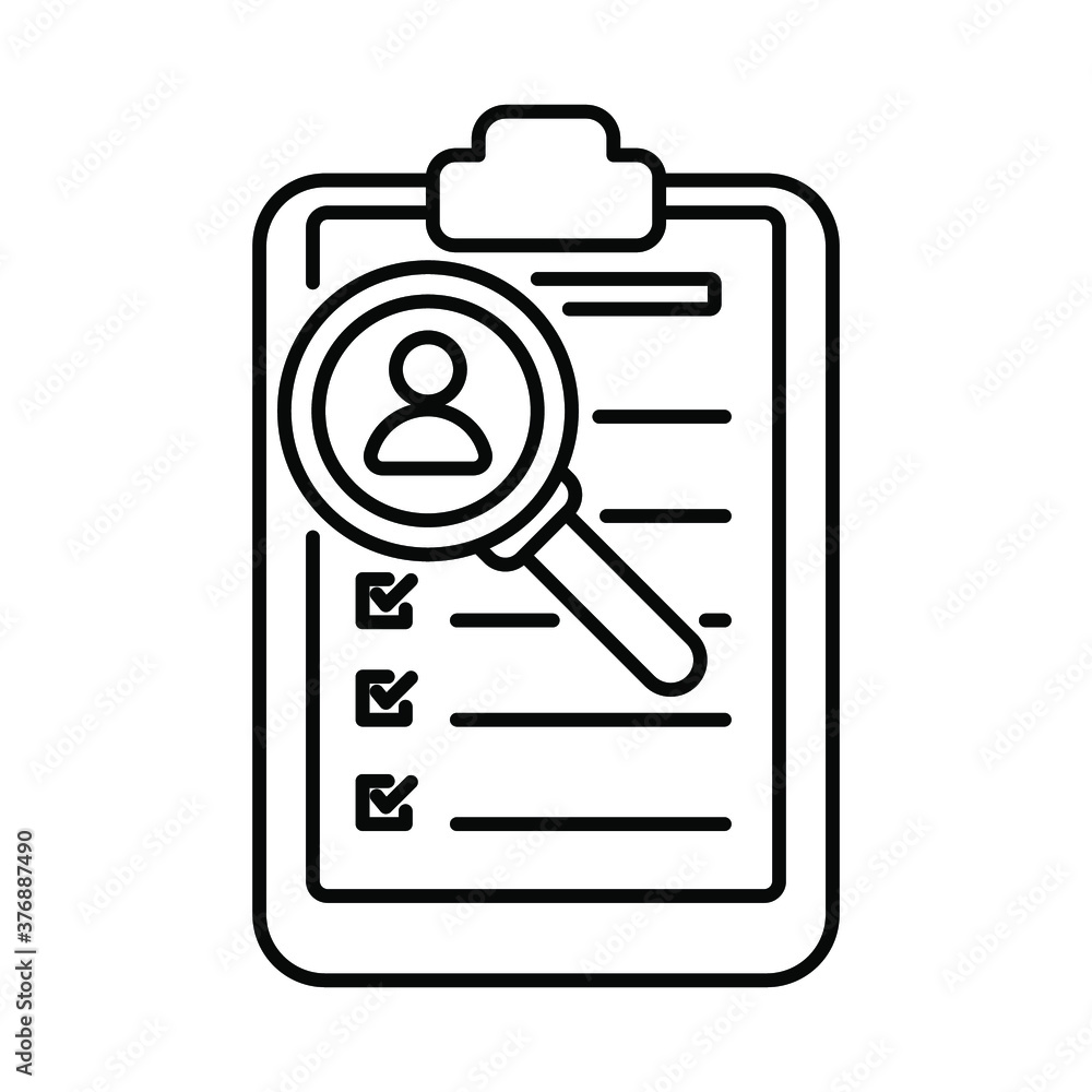Human resource icon, recruit linear sign isolated on white background - editable vector illustration eps10 Human resource icon, recruit linear sign isolated on white background - editable vector illustration eps10