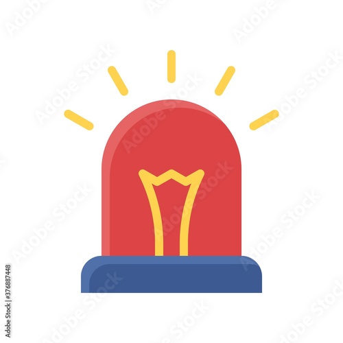 administrative related police car light or prime minister car light vector in flat design,