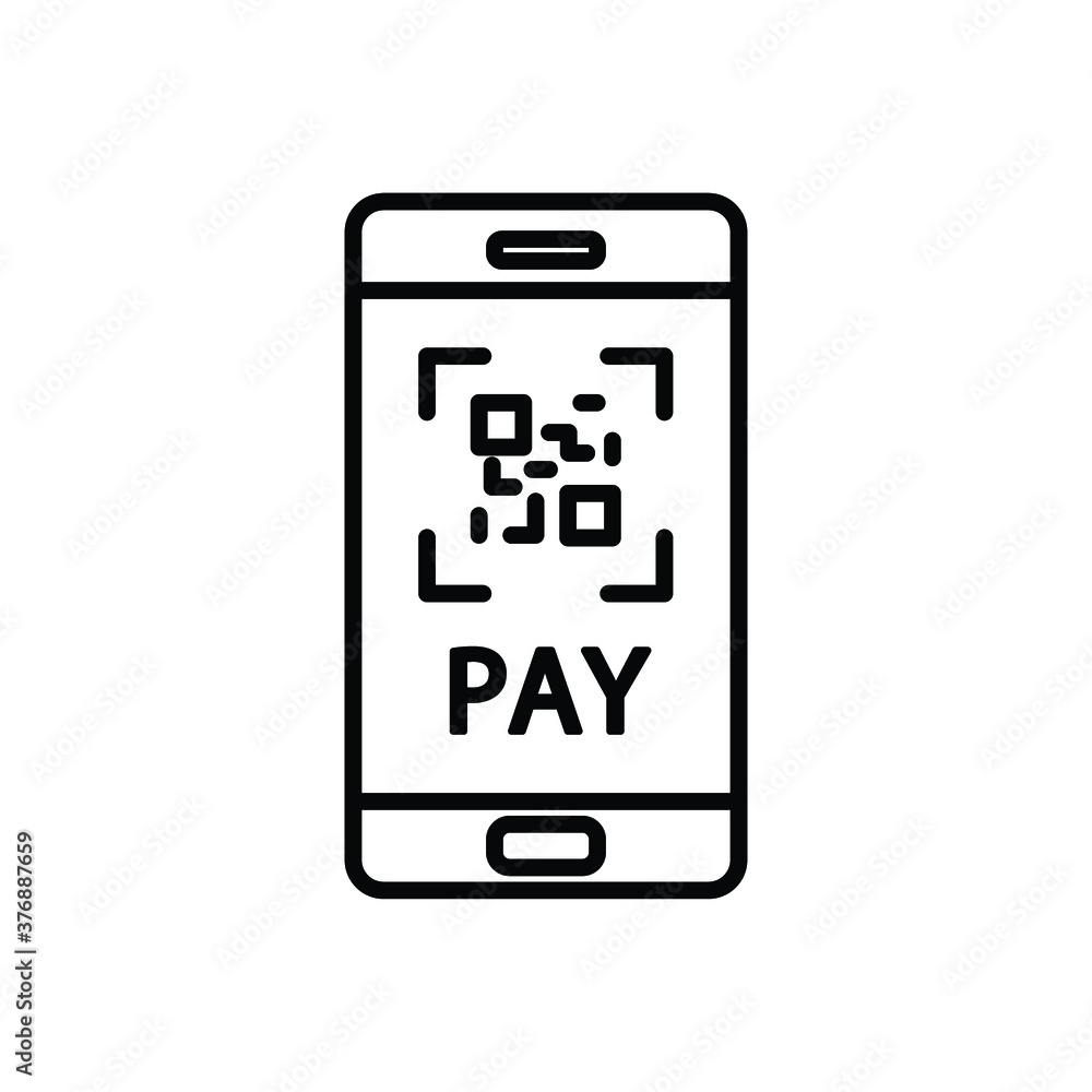 Payment with smartphone icon, online mobile payment linear sign isolated on white background - editable illustration eps10 Payment with smartphone icon, online mobile payment linear sign isolated on white background - editable illustration eps10