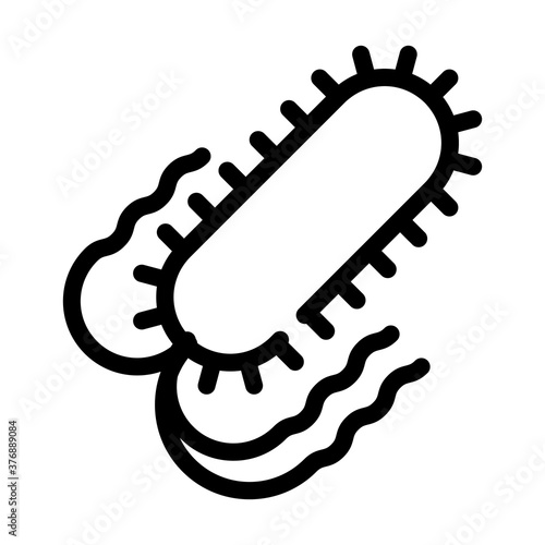 salmonella bacteria line icon vector isolated illustration