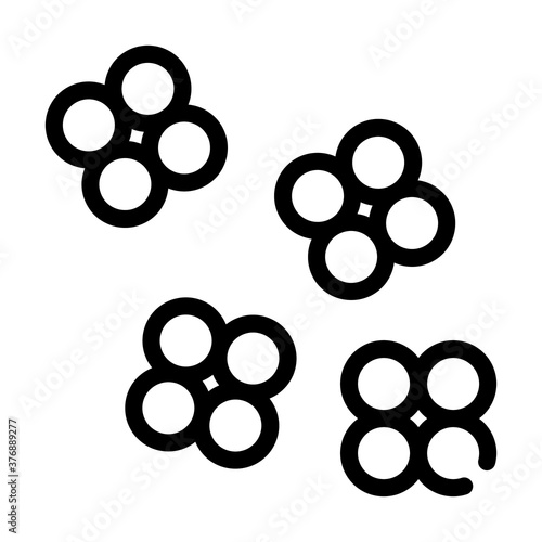 staphylococcus aureus line icon vector isolated illustration