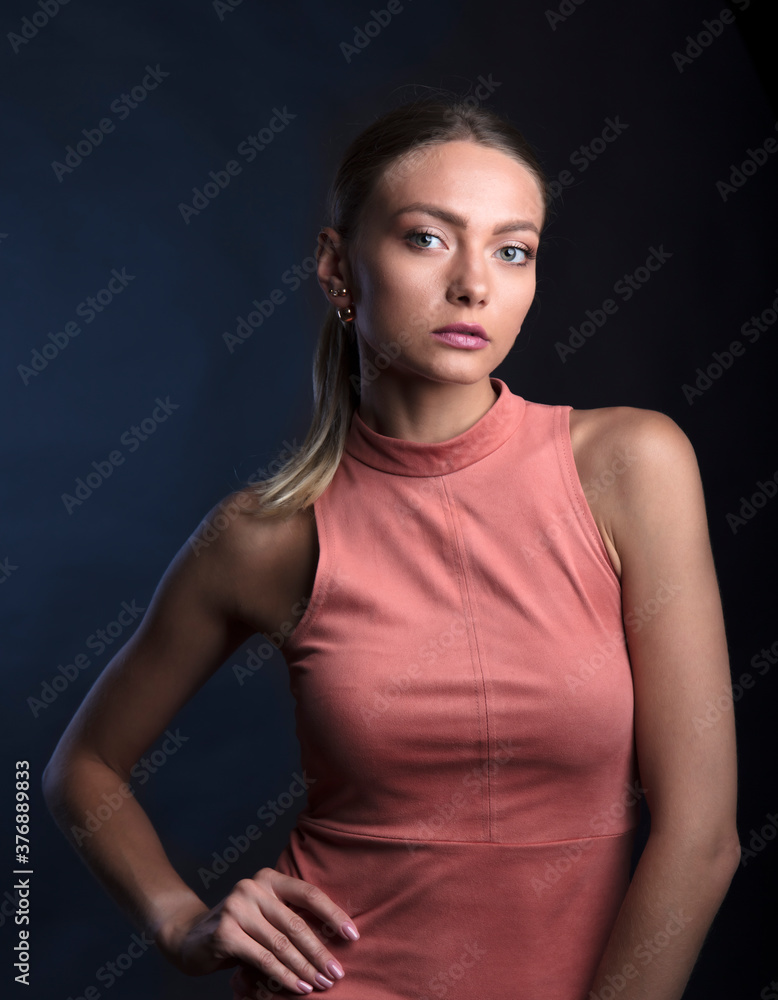 portrait of a young woman, shooting in a photo studio portrait of a young woman, shooting in a photo studio