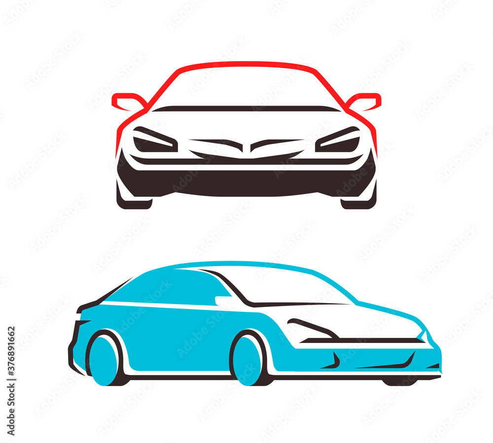 Car vector symbol. Transport, automobile logo
