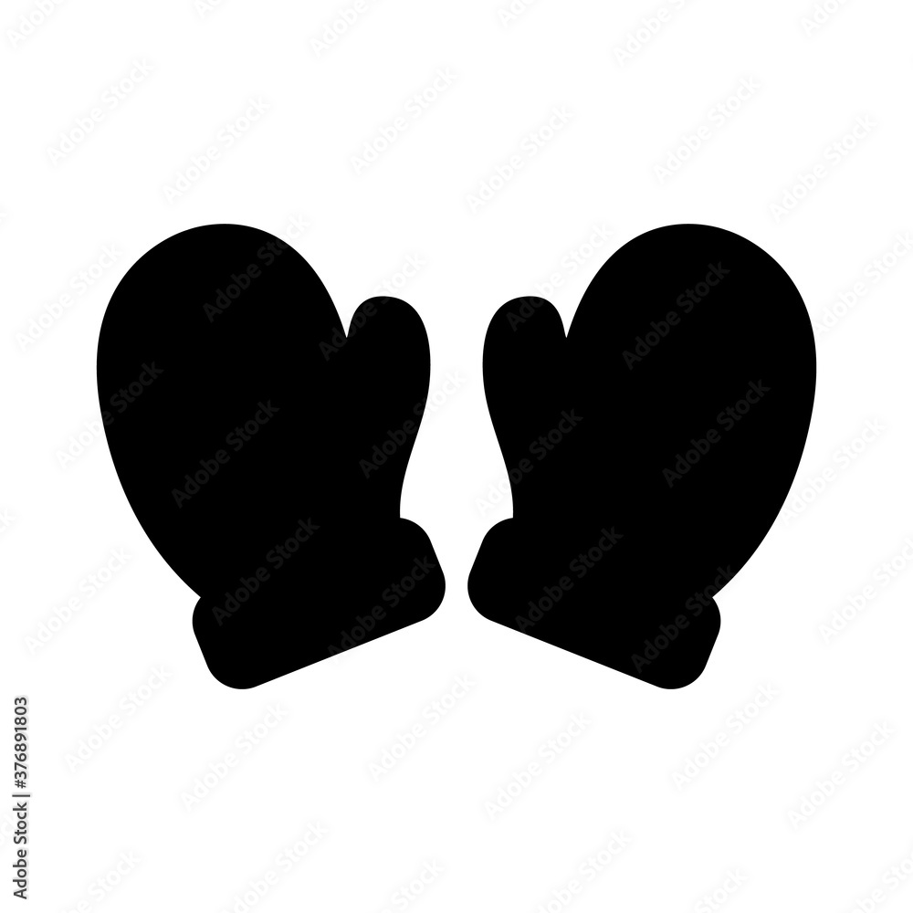 Winter mittens icon, logo isolated on white background Winter mittens icon, logo isolated on white background