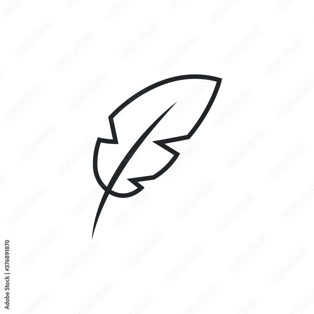 Feather pen icon illustration isolated vector sign symbol. Thin line style on white background. EPS 10 Feather pen icon illustration isolated vector sign symbol. Thin line style on white background. EPS 10