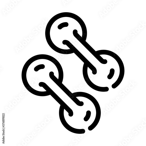 pathogen bacteria line icon vector isolated illustration