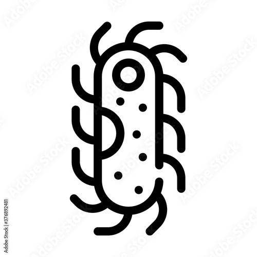 protozoa malaria line icon vector isolated illustration
