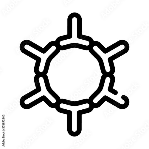 varicella zoster virus line icon vector illustration