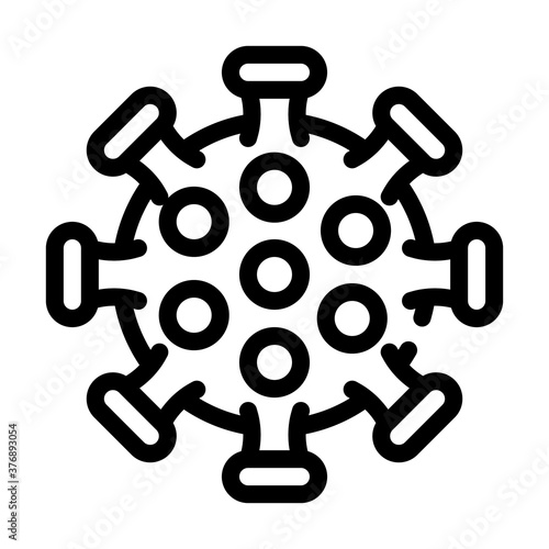 influenza virus line icon vector isolated illustration