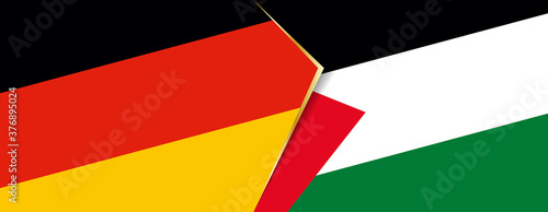 Germany and Palestine flags  two vector flags.