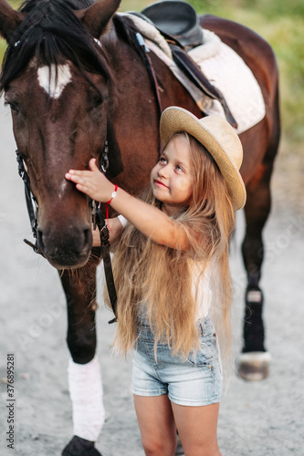Photography Friendship of a child with a horse