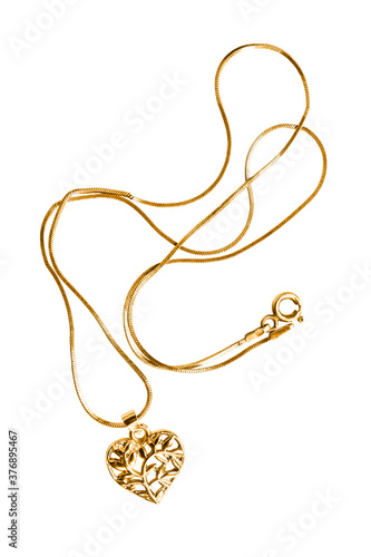 Принти на полотні Gold necklace isolated