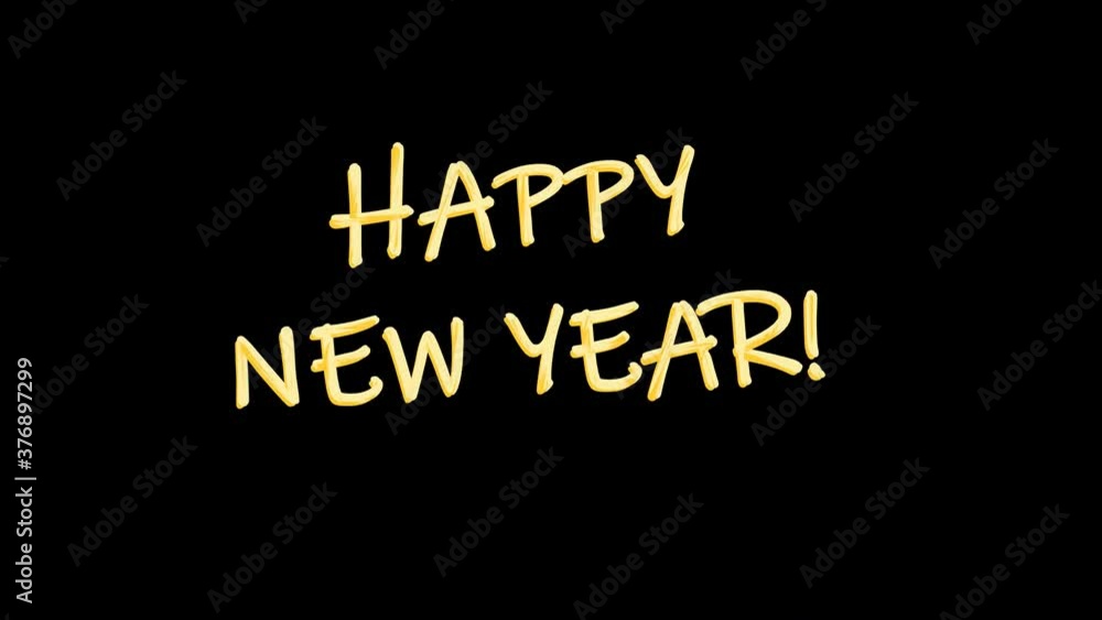 HAPPY New year on Dark background. Animation HAPPY New year on Dark background. Animation