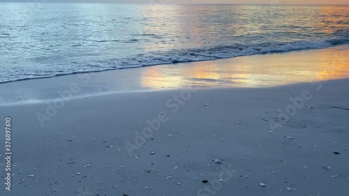 Sunset at Marco Island florida by south beach  photo