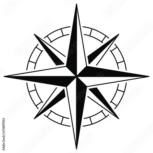 Compass rose vector
