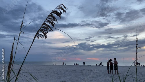 Sunset at Marco Island florida by south beach  photo