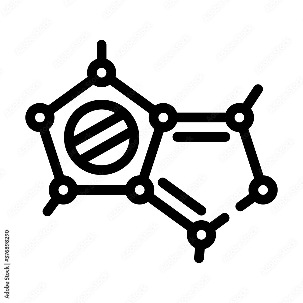 molecular structure line icon vector isolated illustration molecular structure line icon vector isolated illustration