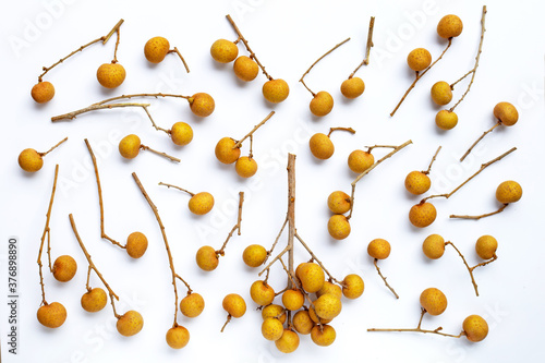 Longan isolated on white background.