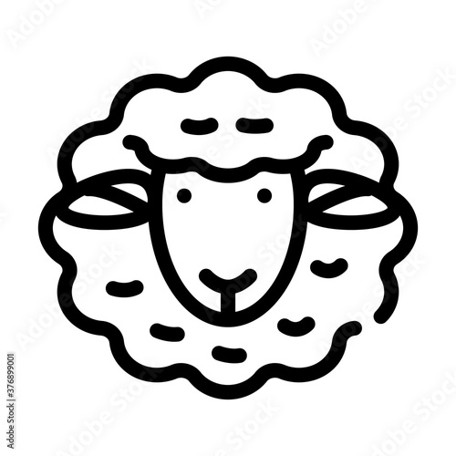 dolly sheep clone line icon vector illustration