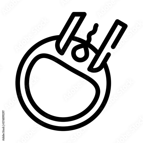 artificial insemination line icon vector isolated illustration