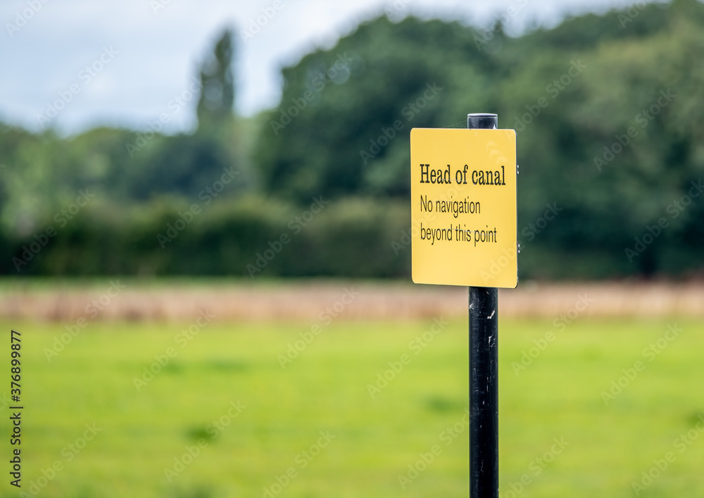 Head of Canal Sign Head of Canal Sign