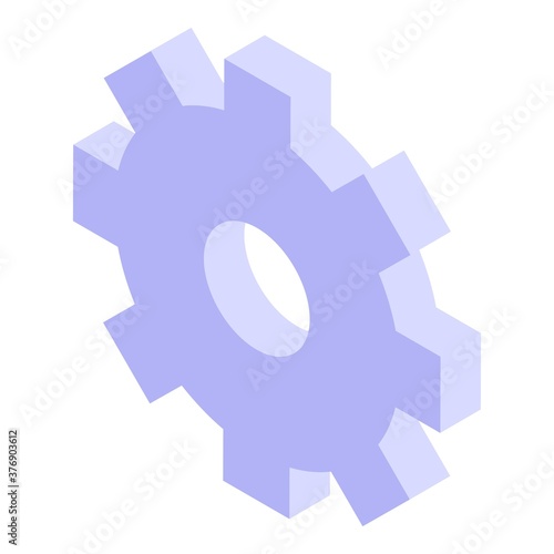 Outsource gear task icon. Isometric of outsource gear task vector icon for web design isolated on white background