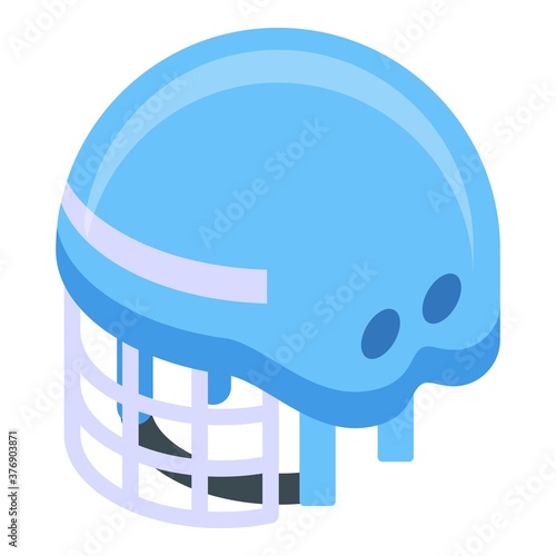 Hurling helmet icon. Isometric of hurling helmet vector icon for web design isolated on white background