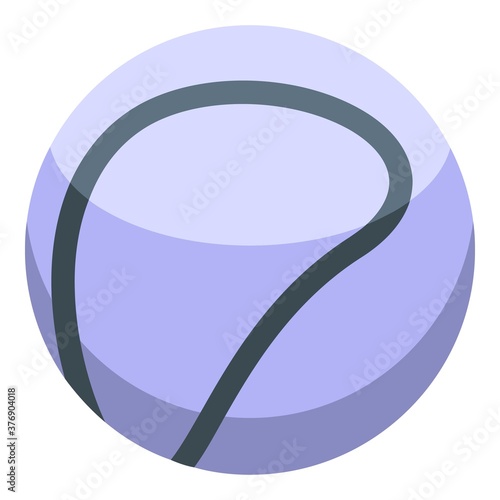 Hurling white ball icon. Isometric of hurling white ball vector icon for web design isolated on white background