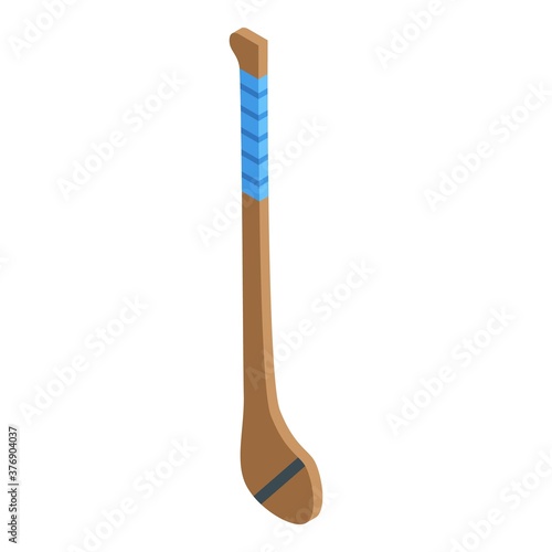 Hurling wood stick icon. Isometric of hurling wood stick vector icon for web design isolated on white background