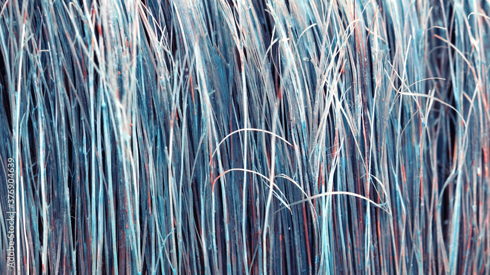 Old brush bristles close up Old brush bristles close up