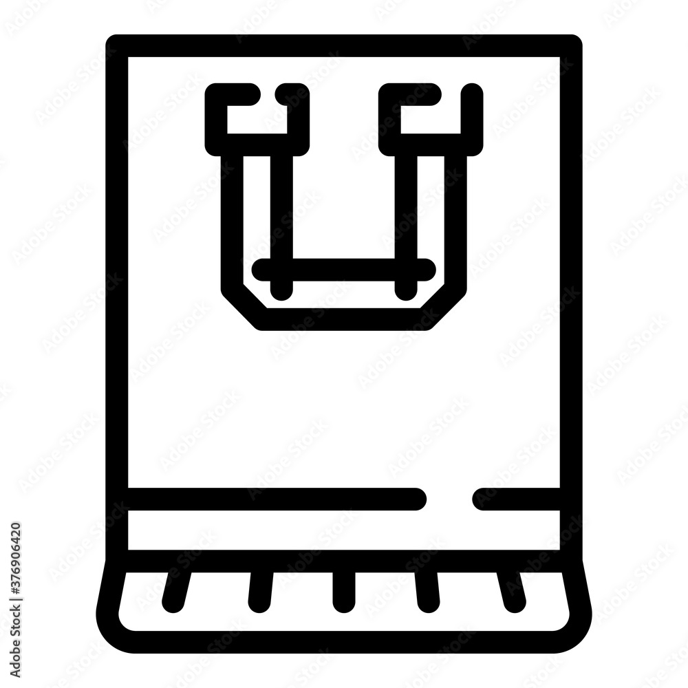 Clean eco bag icon. Outline clean eco bag vector icon for web design isolated on white background Clean eco bag icon. Outline clean eco bag vector icon for web design isolated on white background