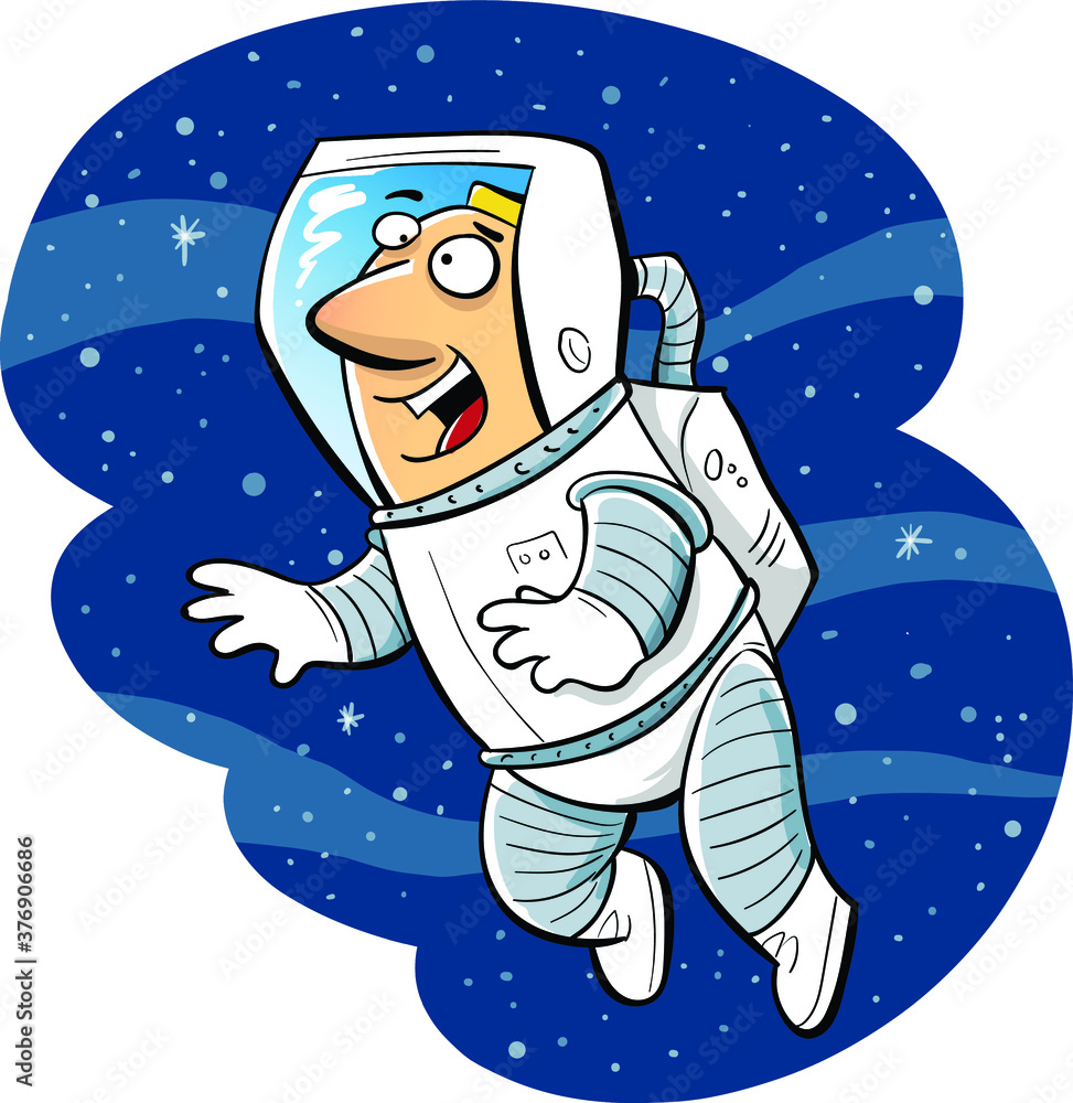 Astronaut floating through space Astronaut floating through space