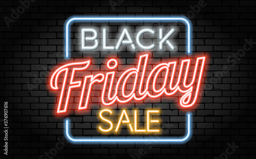 Black Friday Sale Neon Frame