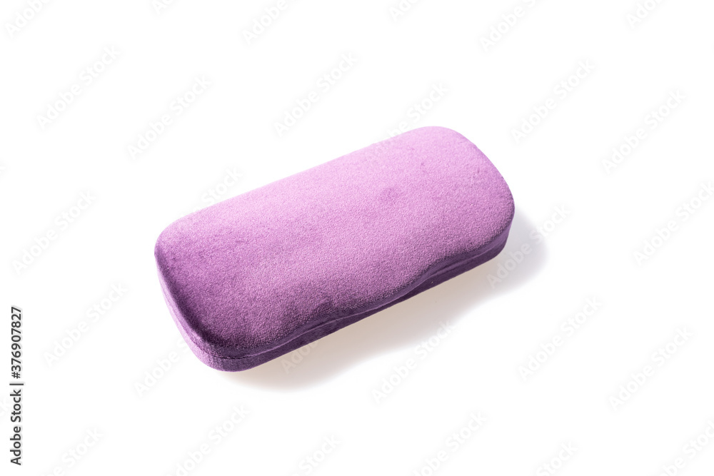Closed eyeglass case isolated on white background Closed eyeglass case isolated on white background
