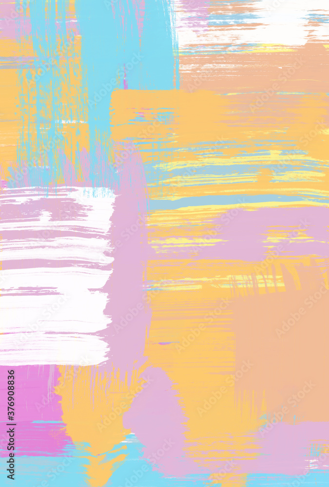 Obraz premium Abstract multicolor dynamic background with creative splashes and shabby brush strokes effect.