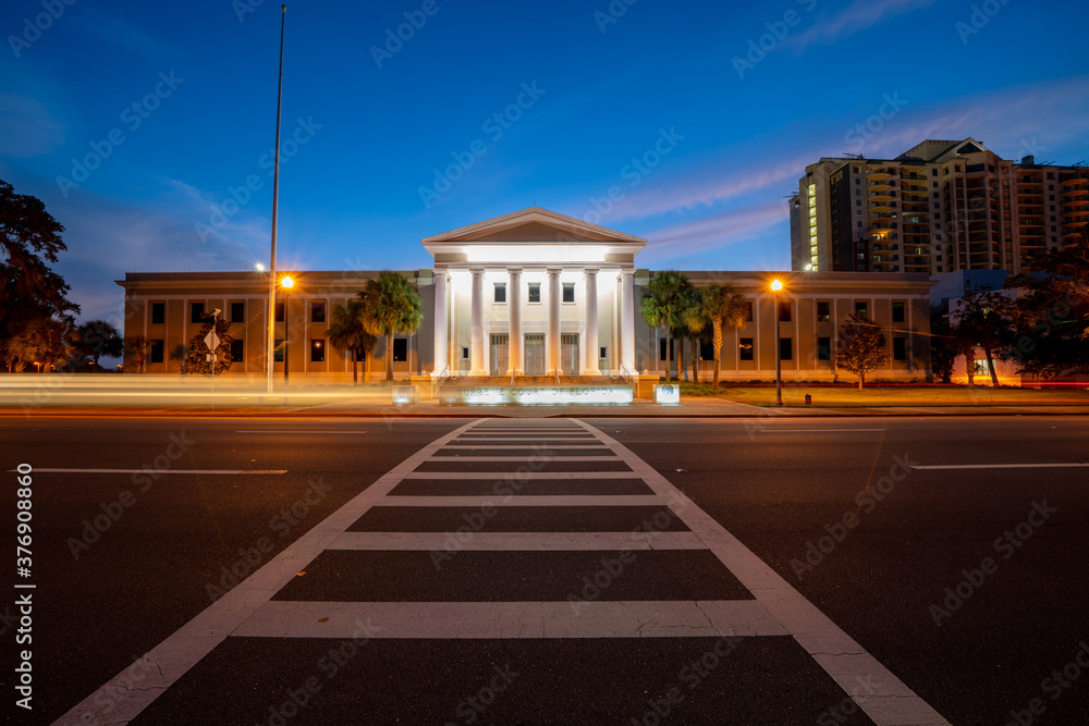 Beautiful photo Supreme Court of Florida USA shot at twilight