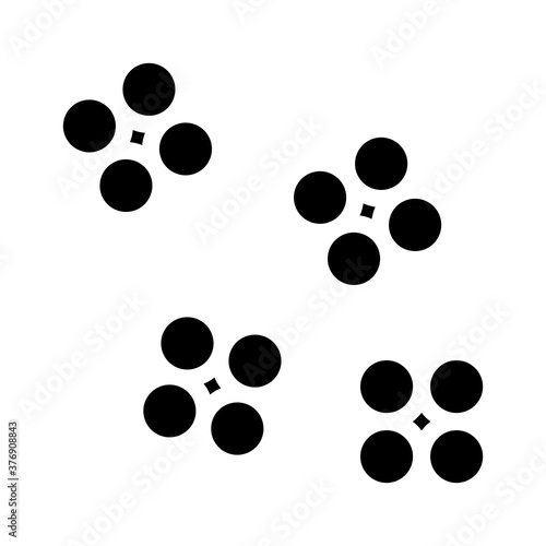 staphylococcus aureus glyph icon vector isolated illustration