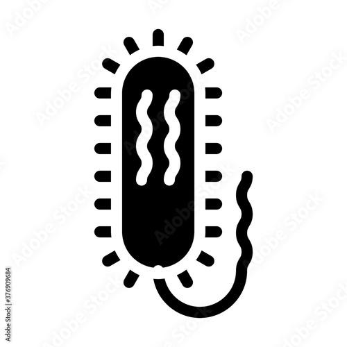 vibrio cholerae glyph icon vector isolated illustration