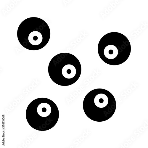 coccus bacteria glyph icon vector isolated illustration photo